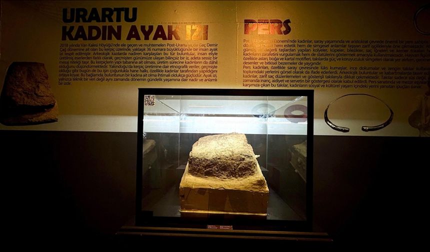 Urartulara ait kadın ayak izi ilk kez sergileniyor
