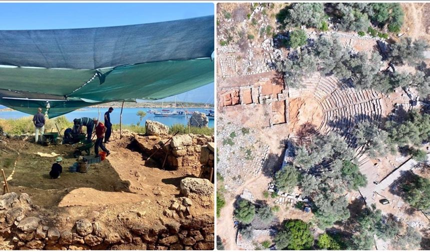 Marmaris'teki Kedreai Antik Kenti'nde kazı çalışmaları sürüyor