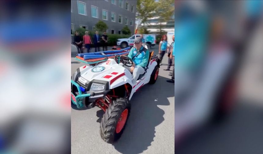 Bakan Memişoğlu'ndan "sedyeli ATV ambulansa" ilişkin videolu paylaşım