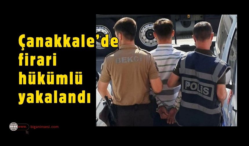 Çanakkale'de firari hükümlü yakalandı