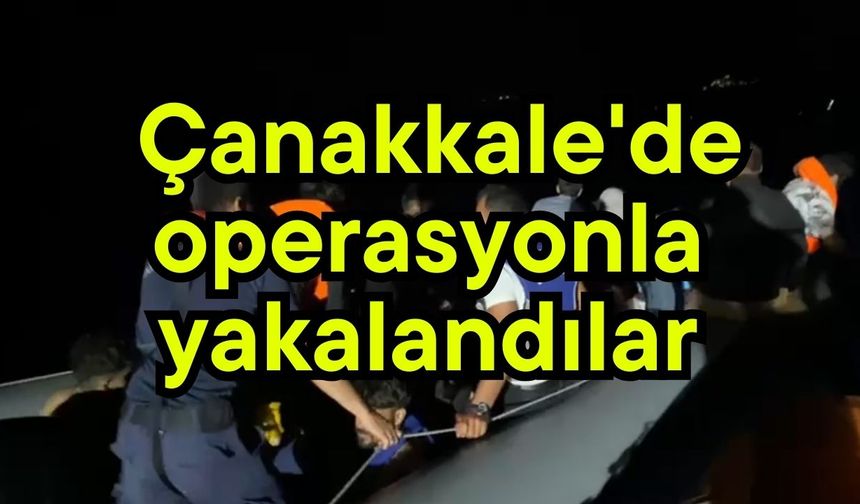 Çanakkale'de operasyonla yakalandılar