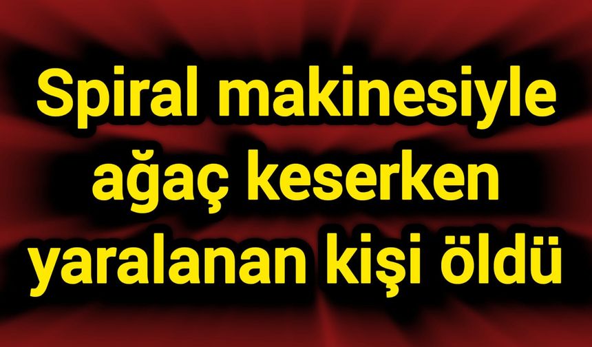 Spiral makinesiyle ağaç keserken yaralanan kişi öldü