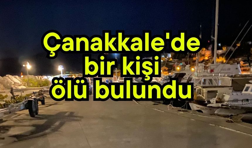 Çanakkale'de bir kişi ölü bulundu