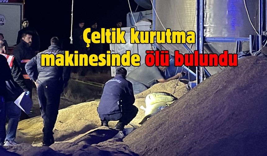 Çeltik kurutma makinesinde ölü bulundu