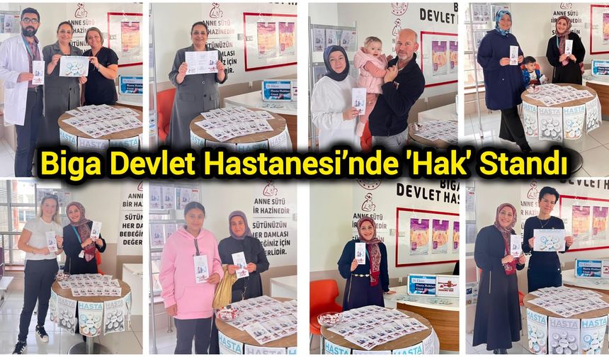Biga Devlet Hastanesi’nde 'Hak' Standı