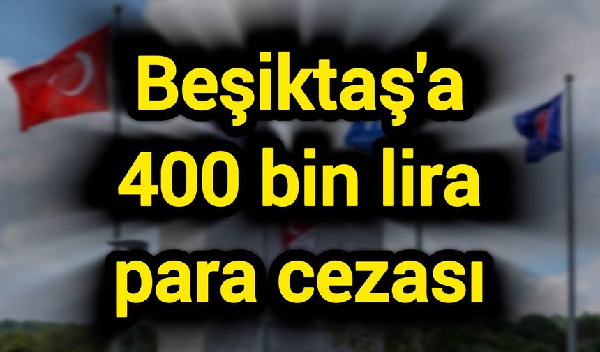 Beşiktaş'a 400 bin lira para cezası