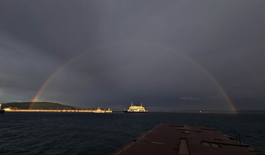 Çanakkale'de gökkuşağı