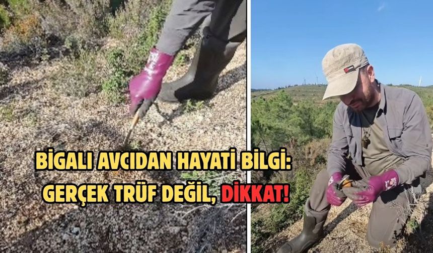 Bigalı avcıdan hayati bilgi: Gerçek trüf değil, dikkat!