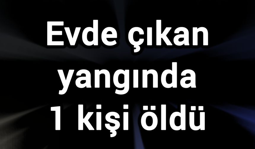 Evde çıkan yangında 1 kişi öldü