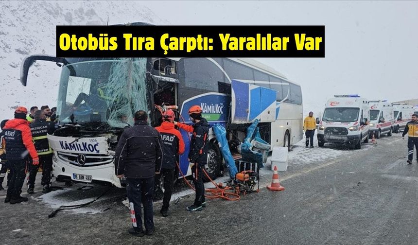 Otobüs Tıra Çarptı: Yaralılar Var