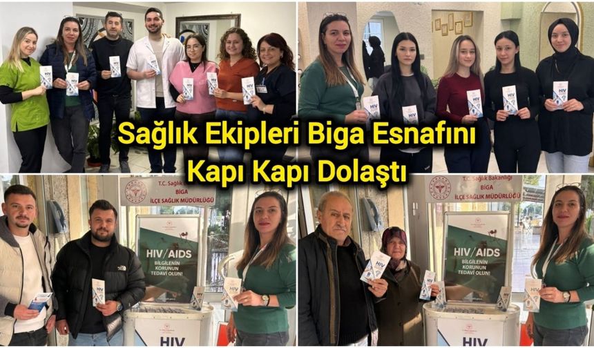 Sağlık Ekipleri Biga Esnafını Kapı Kapı Dolaştı