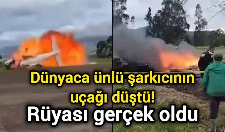 Dünyaca ünlü şarkıcının uçağı düştü! Rüyası gerçek oldu