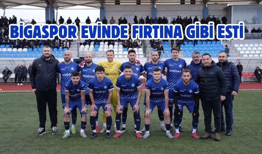 Bigaspor evinde fırtına gibi esti
