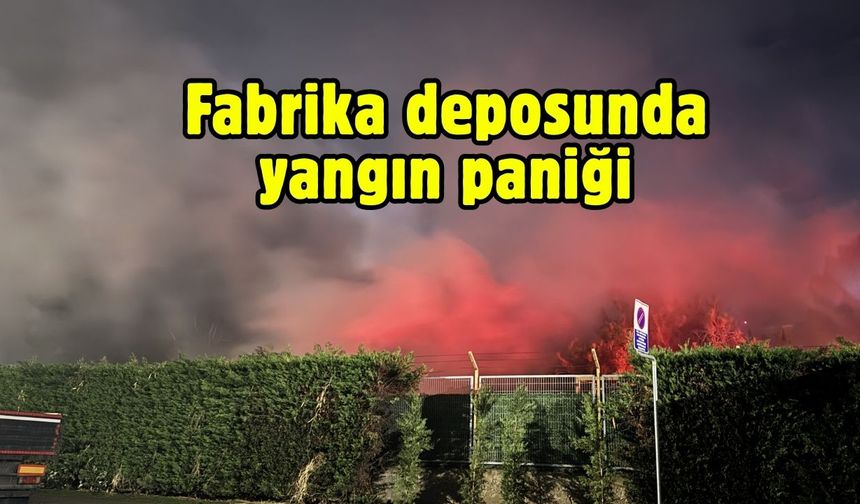 Fabrika deposunda yangın paniği