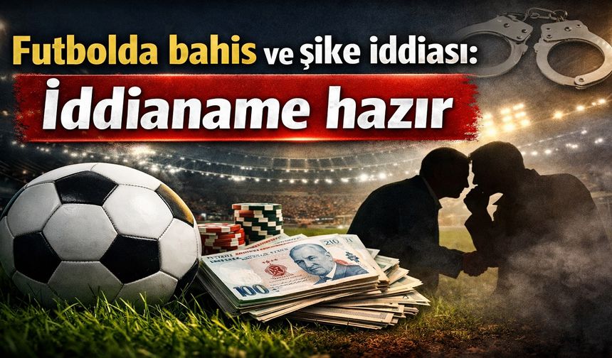 "Futbolda bahis" ve "şike" iddiasına ilişkin iddianame hazırlandı