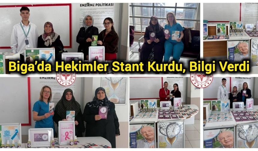 Biga’da Hekimler Stant Kurdu, Bilgi Verdi