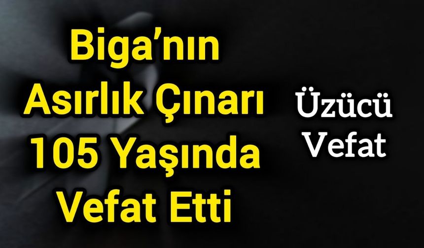 Biga’nın asırlık çınarı 105 yaşında vefat etti