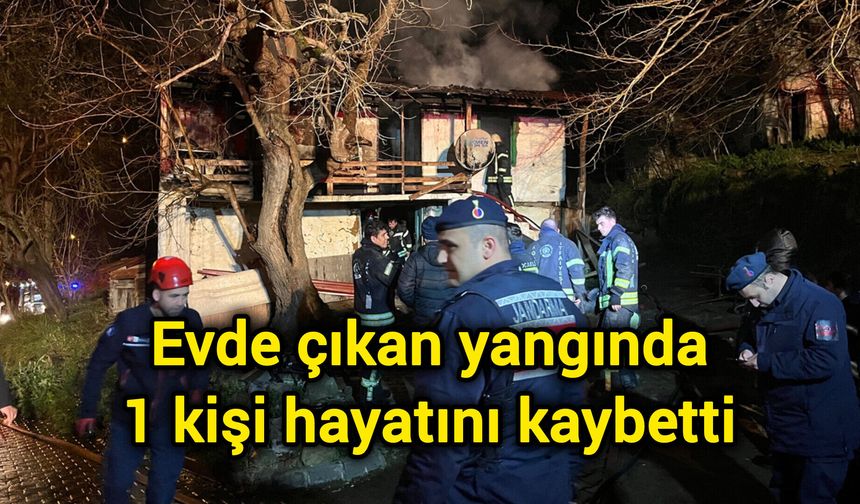 Evde çıkan yangında 1 kişi hayatını kaybetti