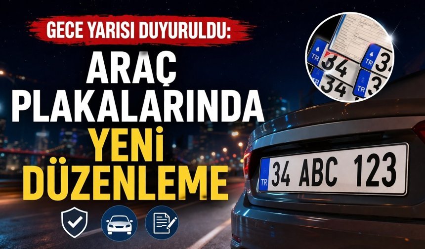 Gece Yarısı Duyuruldu: Araç Plakalarında Yeni Düzenleme