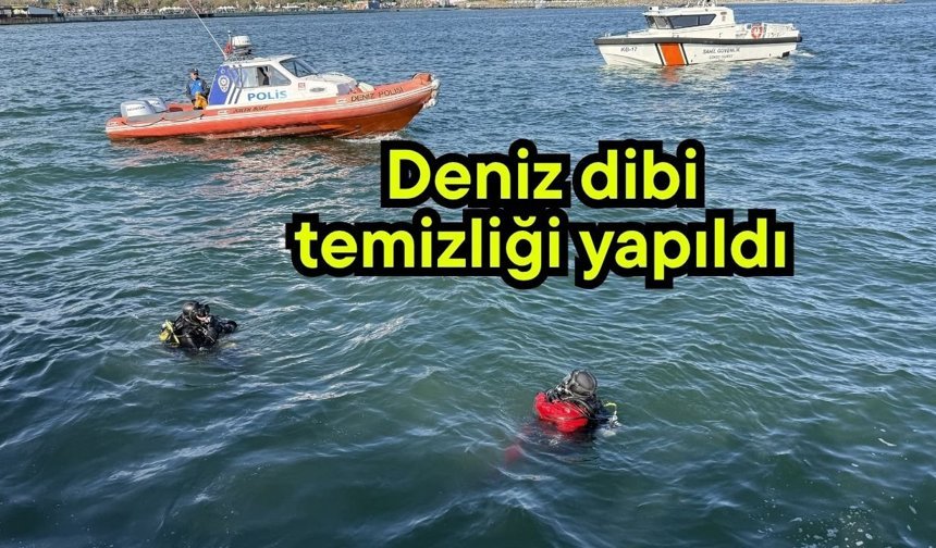 Deniz dibi temizliği yapıldı