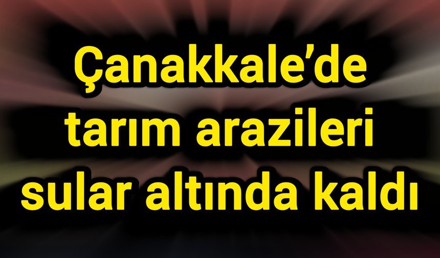 Çanakkale’de tarım arazileri sular altında kaldı