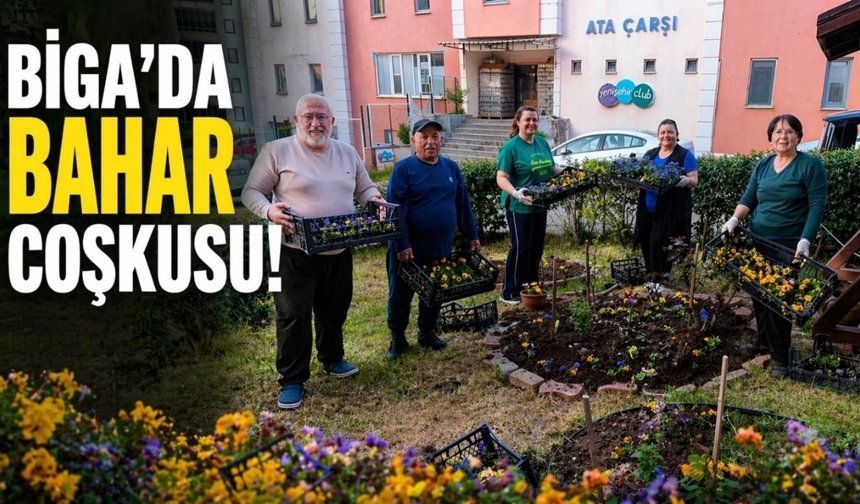 Bahar Biga’yı Renklendirdi: Ortur Sitesi’nde Çiçek Şöleni