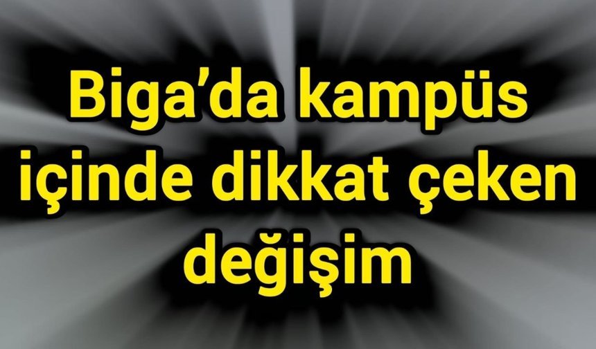 Biga’da kampüs içinde dikkat çeken değişim