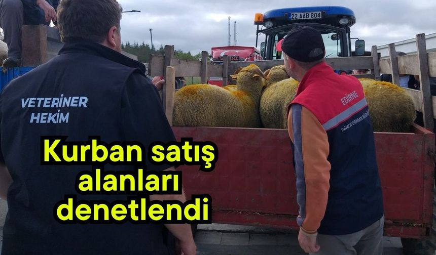 Kurban satış alanları denetlendi