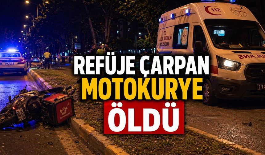 Refüje çarpan motokurye öldü