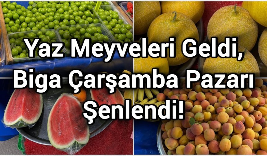 Yaz Meyveleri Geldi, Biga Çarşamba Pazarı Şenlendi!