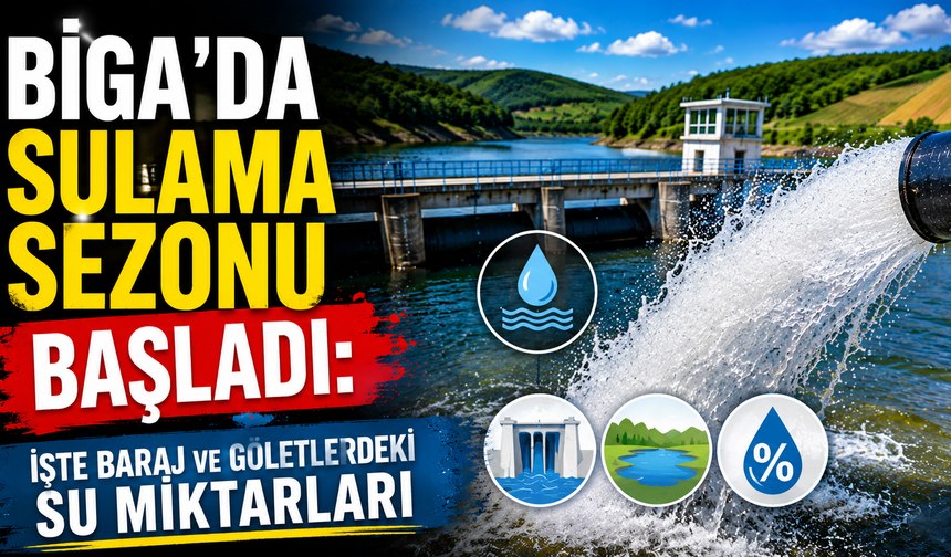 Biga’da sulama sezonu başladı: işte baraj ve göletlerdeki su miktarları
