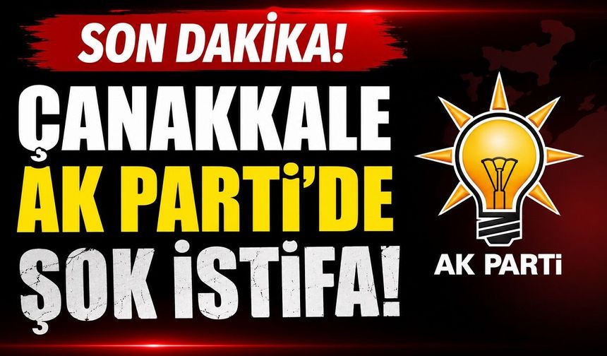 SON DAKİKA: Çanakkale AK Parti'de Şok İstifa!