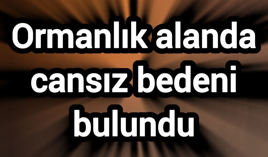 Ormanlık alanda cansız bedeni bulundu