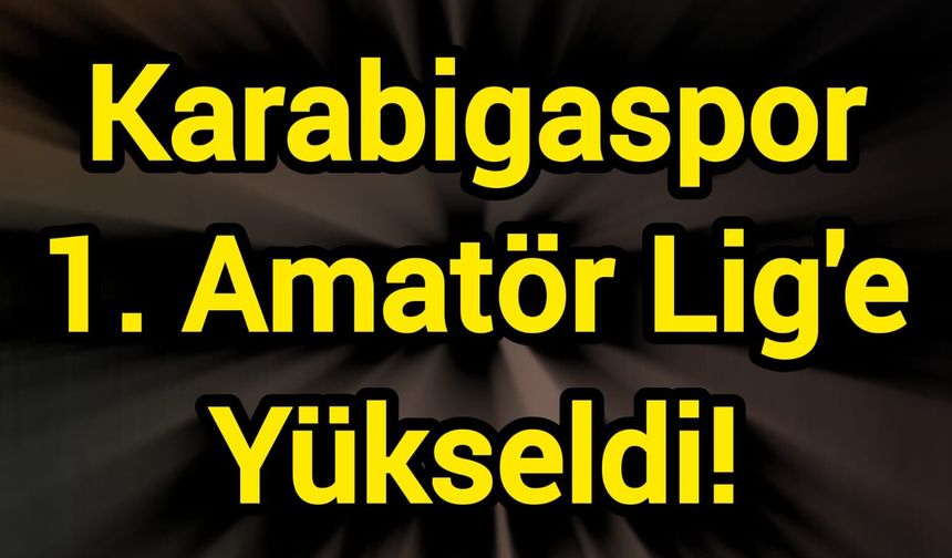 Karabigaspor 1. Amatör Lig'e Yükseldi!