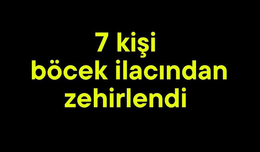 7 kişi böcek ilacından zehirlendi
