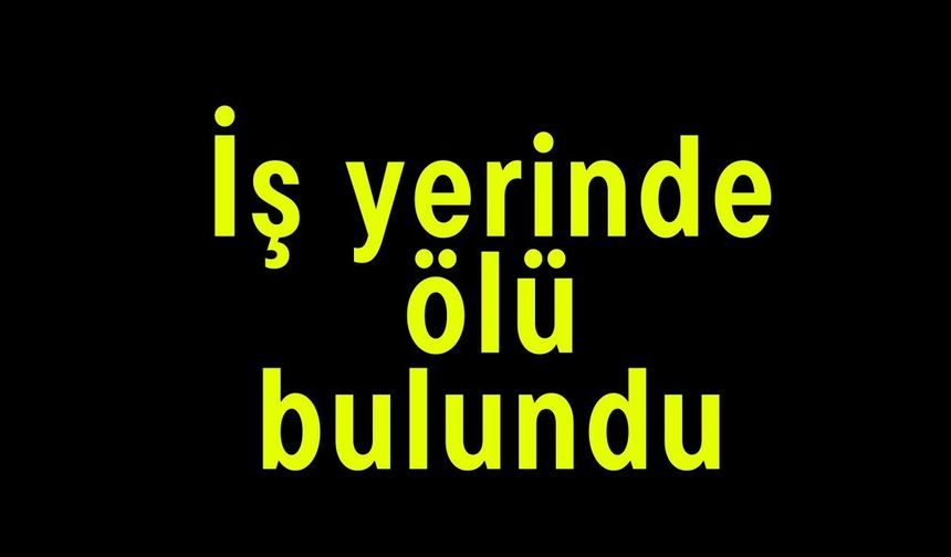 İş yerinde ölü bulundu