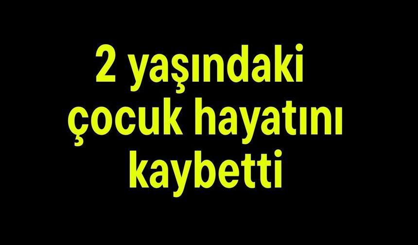 2 yaşındaki çocuk hayatını kaybetti