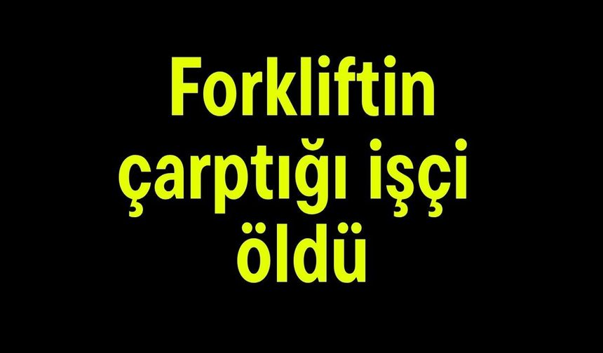 Forkliftin çarptığı işçi öldü