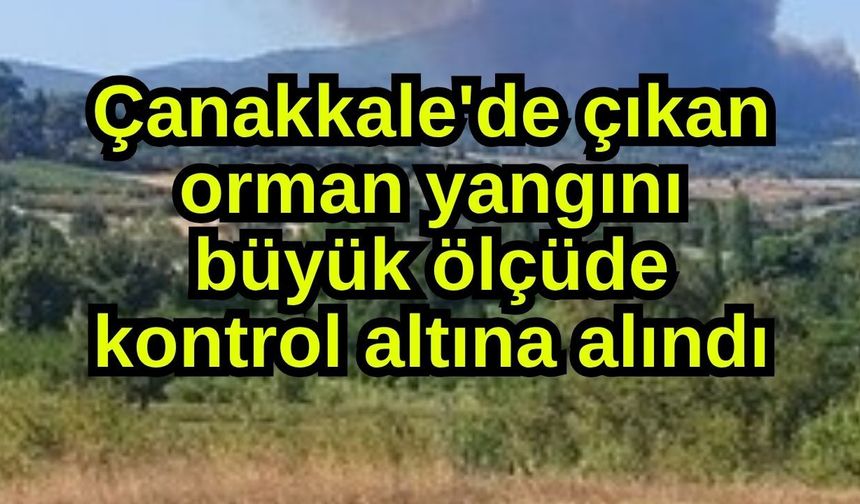 Çanakkale'de çıkan orman yangını büyük ölçüde kontrol altına alındı
