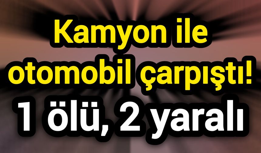 Kamyon ile otomobil çarpıştı! 1 ölü, 2 yaralı