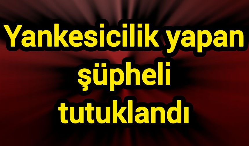 Yankesicilik yapan şüpheli tutuklandı