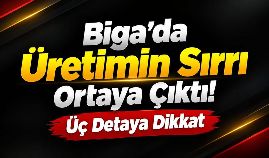 Biga’da Üretimin Sırrı Ortaya Çıktı! Üç Detaya Dikkat