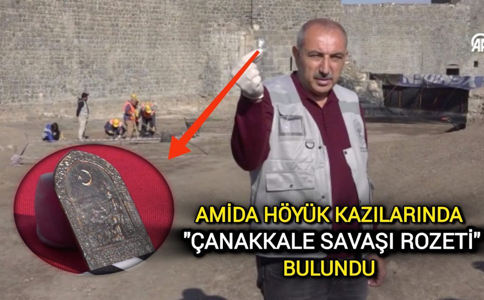 Amida Höyük kazılarında "Çanakkale Savaşı rozeti" bulundu