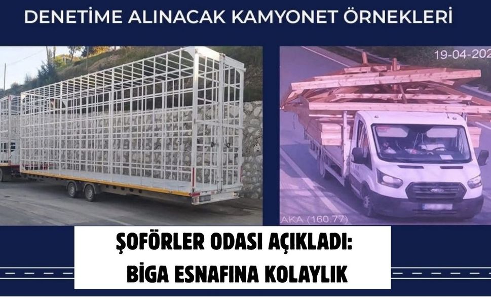 Şoförler odası açıkladı: Biga esnafına kolaylık
