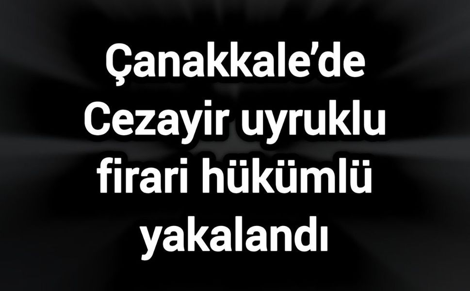 Çanakkale’de Cezayir uyruklu firari hükümlü yakalandı