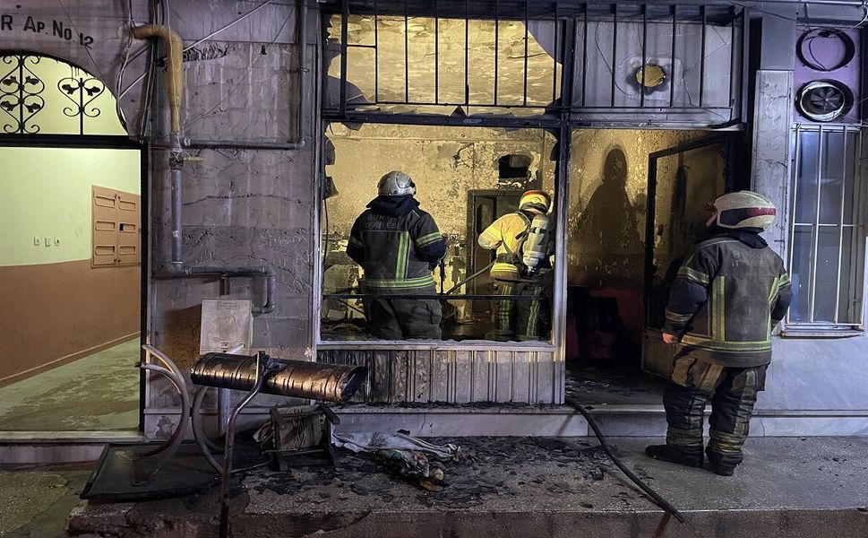 Bir yerinde çıkan yangın söndürüldü