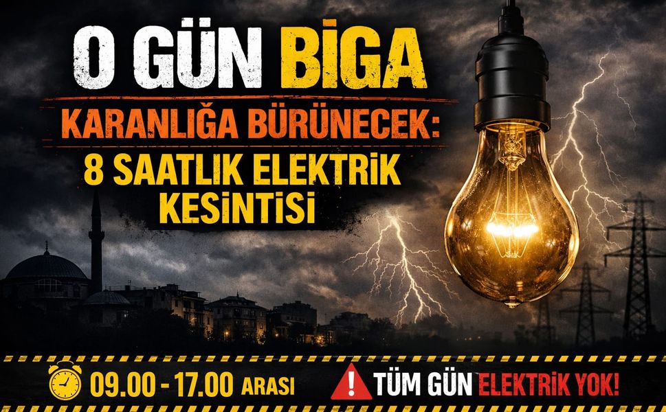 O Gün Biga Karanlığa Bürünecek: 8 Saatlik Elektrik Kesintisi