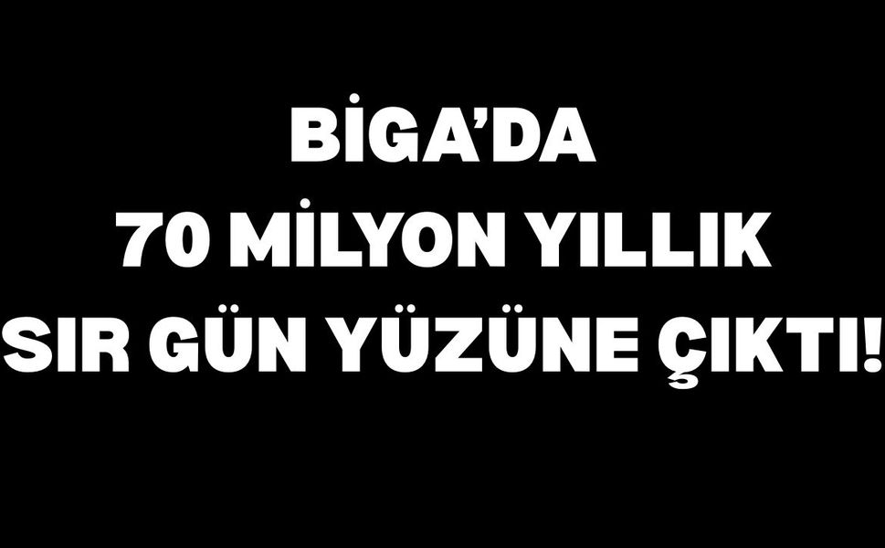 Biga’da 70 milyon yıllık sır gün yüzüne çıktı!