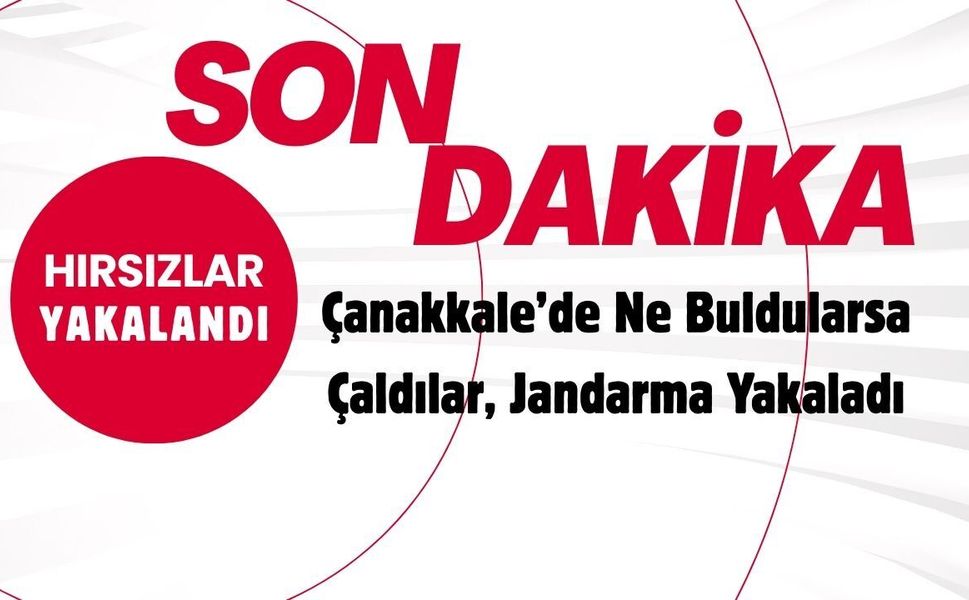 Çanakkale’de Ne Buldularsa Çaldılar, Jandarma Yakaladı
