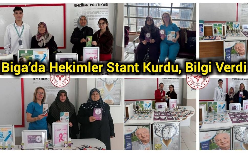 Biga’da Hekimler Stant Kurdu, Bilgi Verdi